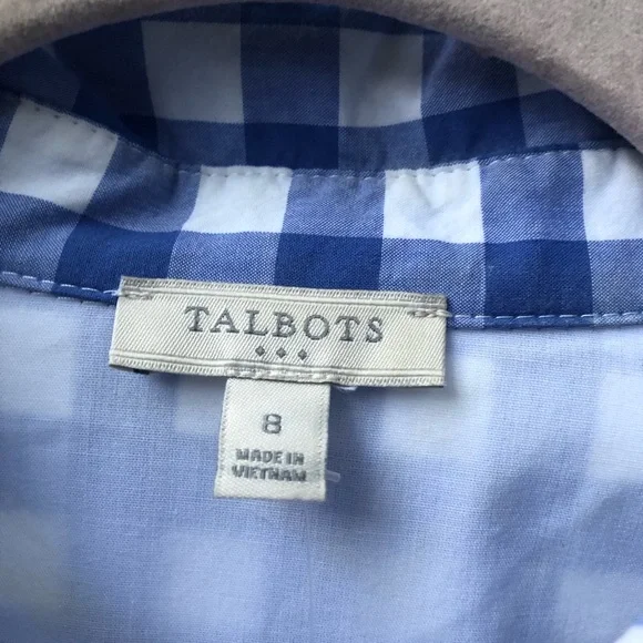 Talbots Blue Ruffled Smocked Midi Dress - Picture 6 of 14